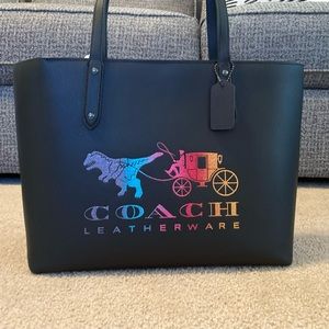 Coach Central Zip Tote with Rexy and Carriage